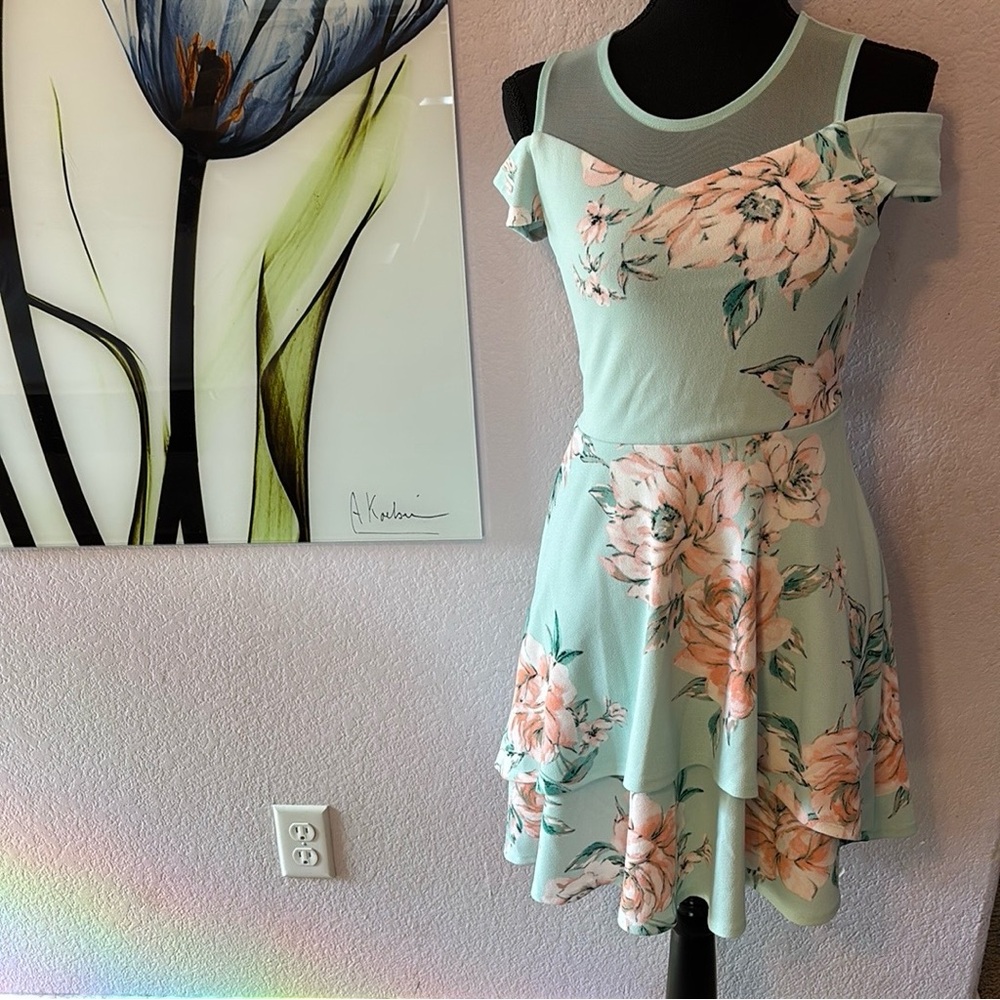 Girls floral dress size 14